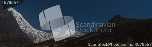 Image of Night mountain panorama in Nepal