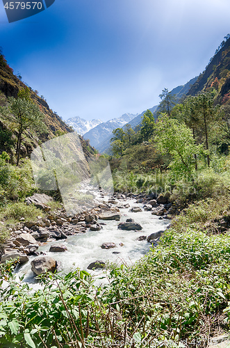 Image of Mountain river in Nepal Himalaya