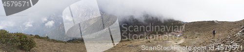 Image of Nepal trek in nature reserve valley