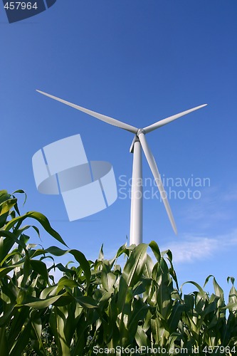 Image of Wind turbine in a field
