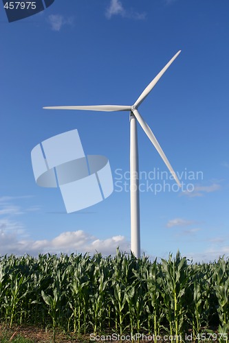 Image of Wind turbine in a field