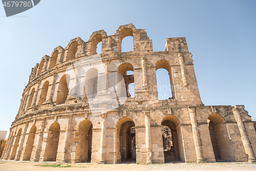 Image of Roman amphitheater in El Djem Tunisia