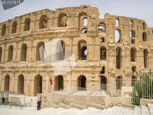 Image of Remains of Roman amphitheater in El Djem Tunisia