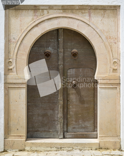 Image of Aged door in Andalusian style from Sidi Bou Said