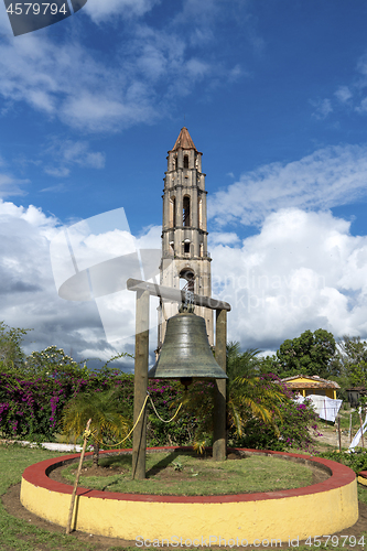 Image of Manaca Iznaga Tower and bell in Valley of the Sugar Mills