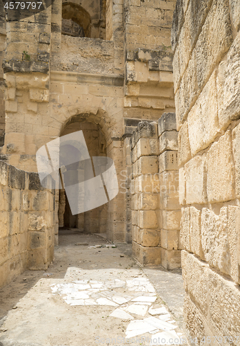 Image of Remains of Roman amphitheater in El Djem Tunisia