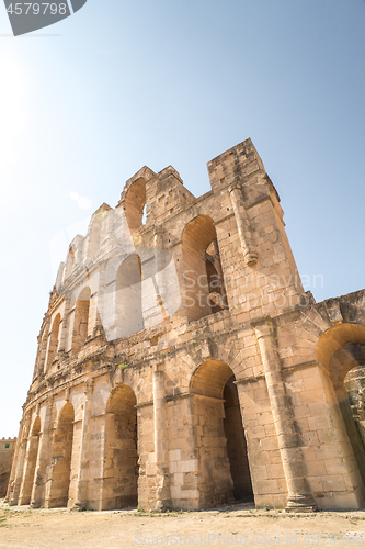 Image of Roman amphitheater in El Djem Tunisia