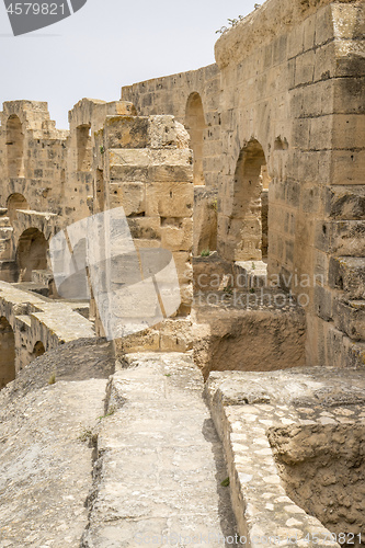 Image of Remains of Roman amphitheater in El Djem Tunisia