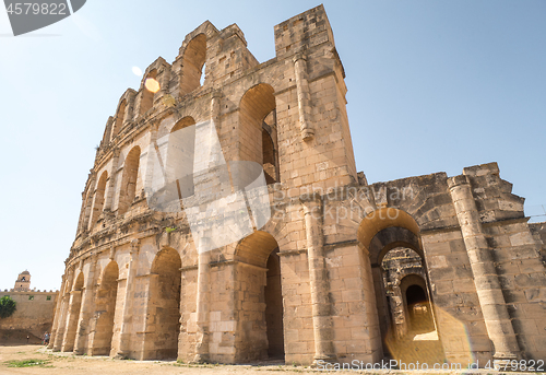 Image of Roman amphitheater in El Djem Tunisia