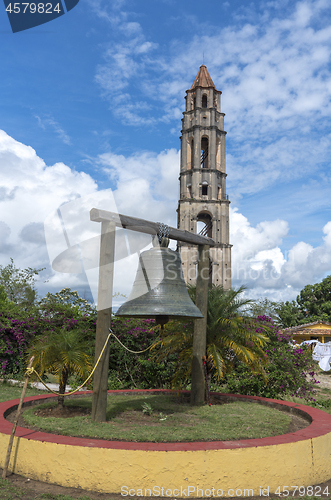 Image of Manaca Iznaga Tower and bell in Valley of the Sugar Mills