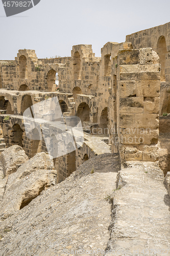 Image of Remains of Roman amphitheater in El Djem Tunisia