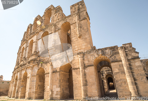 Image of Roman amphitheater in El Djem Tunisia