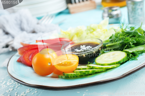 Image of vegetables for salad