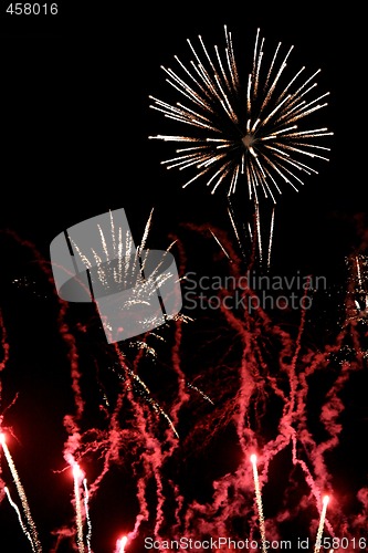 Image of Fireworks, red flares