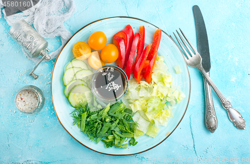 Image of vegetables for salad