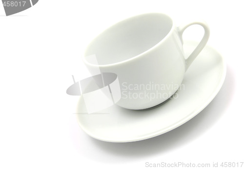 Image of Empty white coffee cup