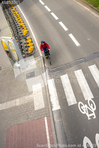 Image of City Bike docking station in Brussels