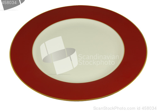 Image of Red empty plate