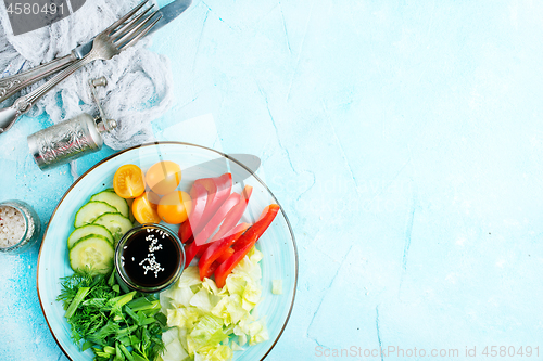 Image of vegetables for salad