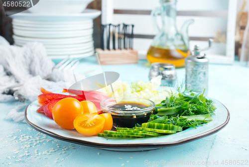 Image of vegetables for salad
