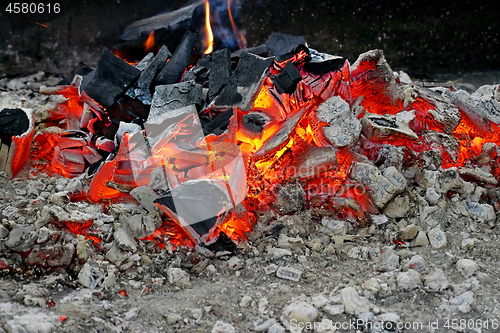 Image of Firewood is burning 