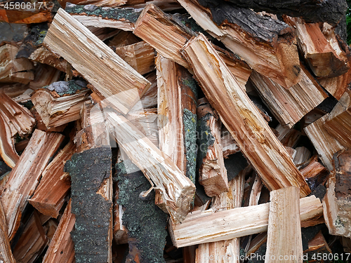 Image of Pile of chopped firewood 