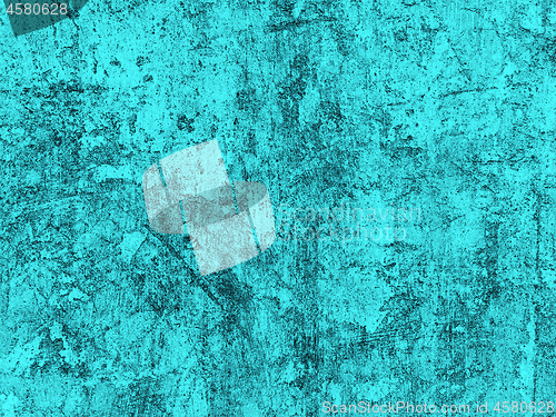 Image of Digitized in turquoise color raster illustration with tiny detai