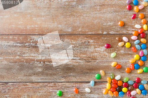 Image of close up of multicolored jelly beans candies