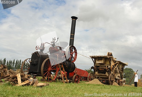 Image of Vintage harvest scene