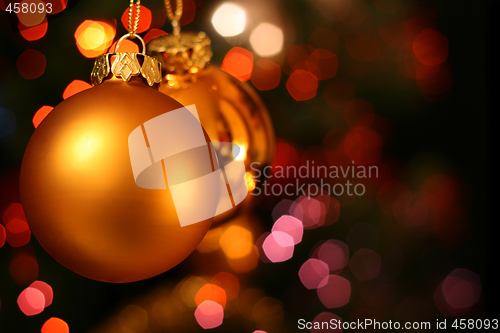 Image of Christmas golden ball