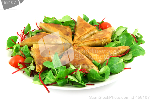 Image of samosas on a plate