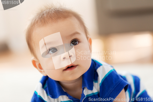 Image of close up of sweet little asian baby boy