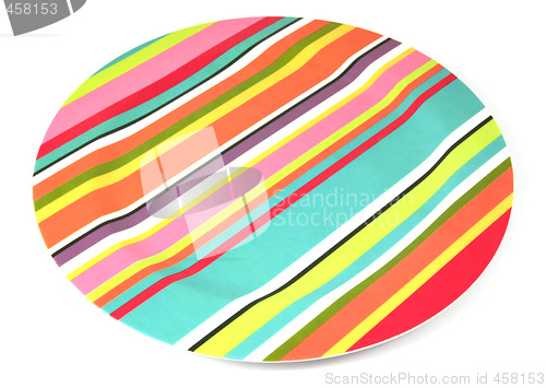 Image of Color lined empty plate