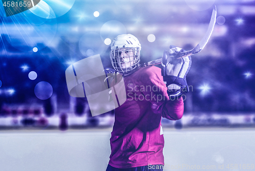 Image of hockey player portrait