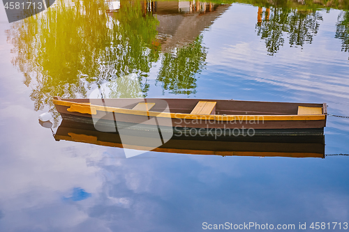 Image of Wooden Boat on the River