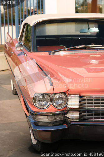 Image of Vintage pink car
