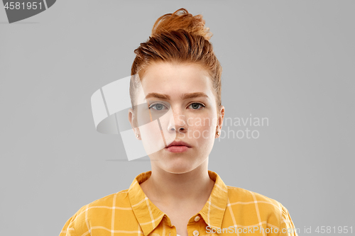 Image of portrait of red haired teenage girl