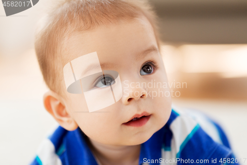 Image of close up of sweet little asian baby boy