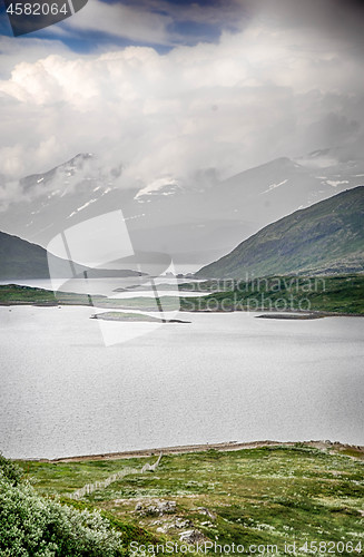 Image of Mountain nature landscape in Morway summer