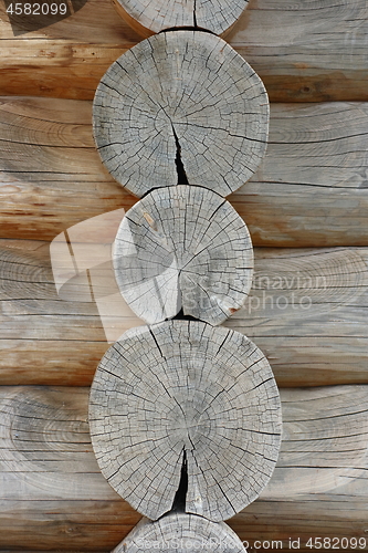 Image of  rounded interlocking logs 