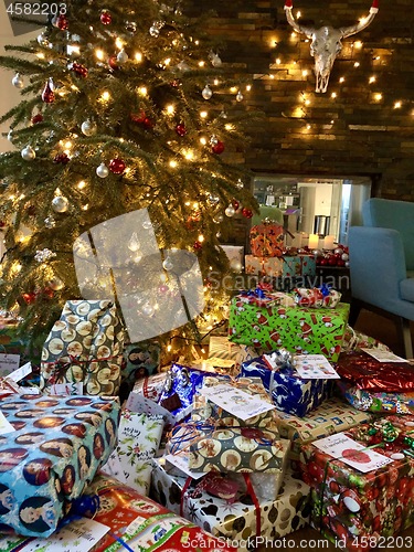 Image of Christmas Tree and Christmas gift boxes