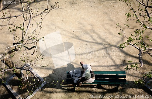 Image of Thinking on a bench