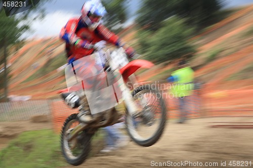 Image of Motorcross rider in motion