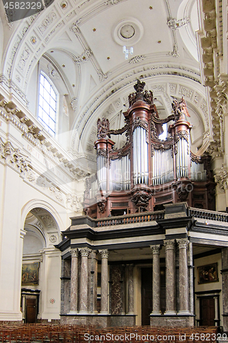 Image of Big organ hall in the medieval cathedral.