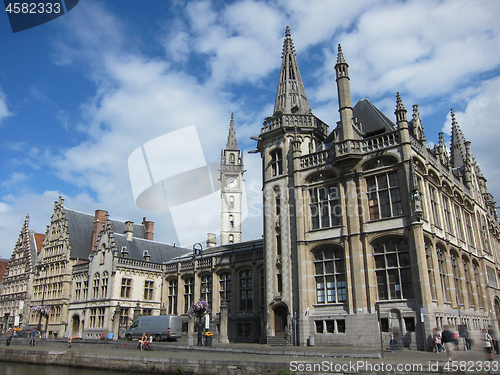 Image of Old Post Office Belfort on Graslei, Ghent, Belgium