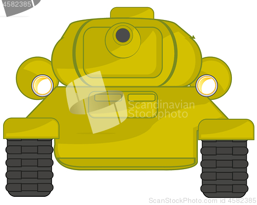 Image of Vector illustration of the cartoon of the tank type frontal