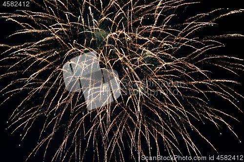 Image of Frework lights over dark background