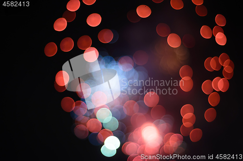 Image of Defocused festive lights. Can be used as background