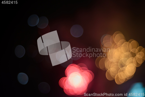 Image of Defocused festive lights. Can be used as background