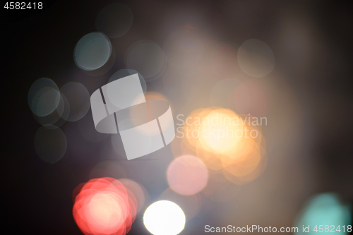 Image of Defocused festive lights. Can be used as background